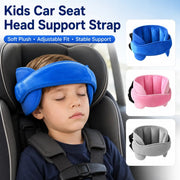 SnoozeGuard kids car seat head support strap shown in use